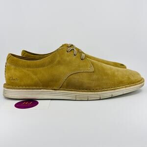 Clarks Men's Forge Vibe Tan Suede Leather Casual Oxford Shoes Size 11 M